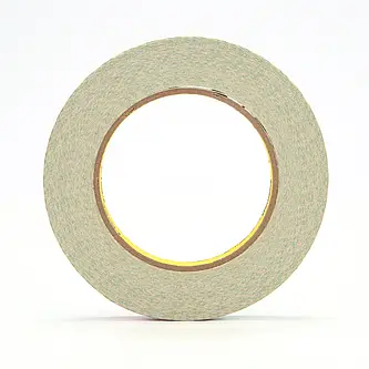 3M Doppelseitiges Klebeband mit Papiervlies-Träger 410M, Weiß, 38 mm x 33 m, 0.15 mm