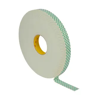 3M Doppelseitiges Urethanschaum-Klebeband 4026, Weiß, 25 mm x 33 m, 1.6 mm