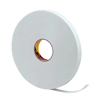 3M Doppelseitiges PE-Schaumstoff-Klebeband 9528W, Weiß, 1220 mm x 66 m, 0.8 mm