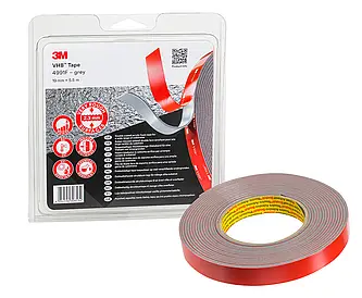 3M VHB Klebeband 4991F, Grau, 19 mm x 5.5 m, 2.3 mm, Einzeln verpackt