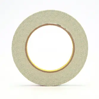 3M Doppelseitiges Klebeband mit Papiervlies-Träger 410M, Weiß, 305 mm x 33 m, 0.15 mm