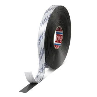 tesa ACXplus 7065 - 25m x 19mm - schwarz - weiße PE-beschichtete Abdeckung