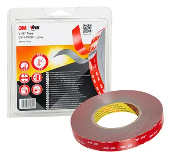 3M VHB Klebeband GPH-110GF, Grau, 19 mm x 11 m, 1.1 mm, Blister