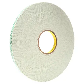 3M Doppelseitiges Urethanschaum-Klebeband 4026, Weiß, 12 mm x 33 m, 1.6 mm